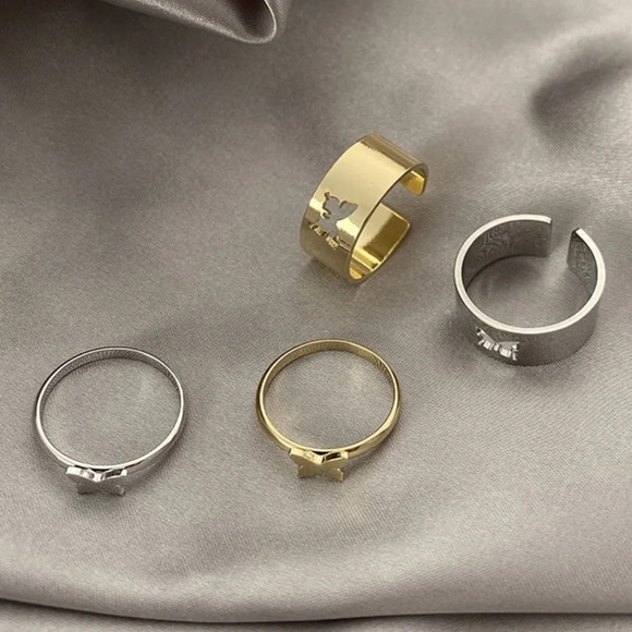 New Pair of rings Butterfly - Picture 3 of 4